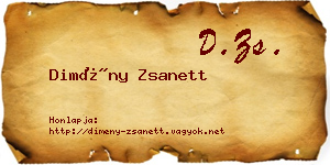 Dimény Zsanett névjegykártya